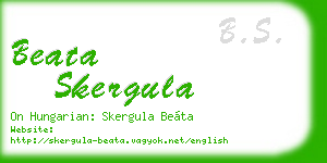 beata skergula business card